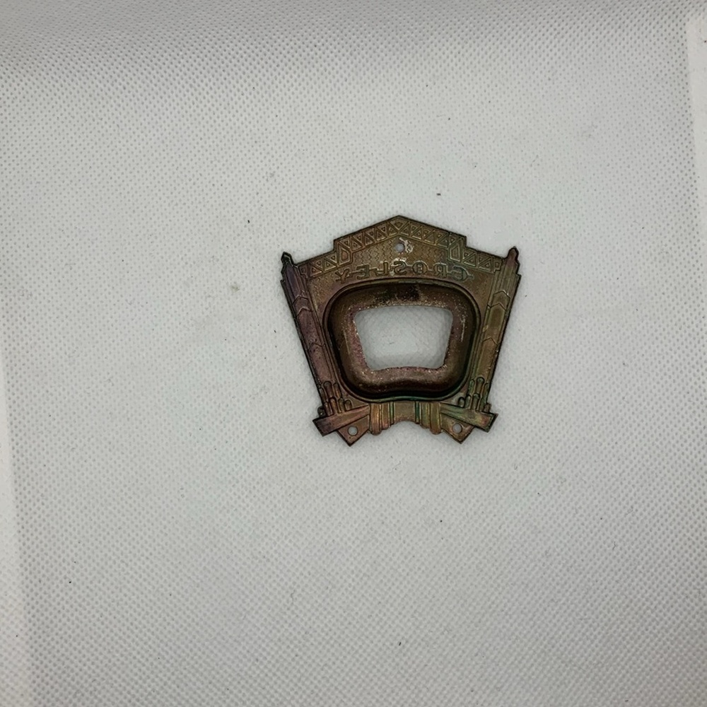 CROSLEY 167 CATHEDRAL RADIO FACEPLATE Silver - Picture 2 of 4